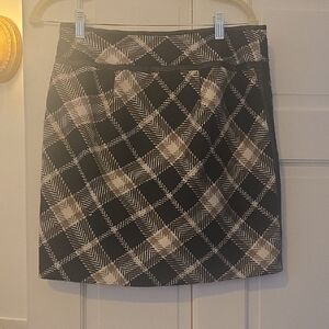 White House Black Market Checkered Mini Skirt
